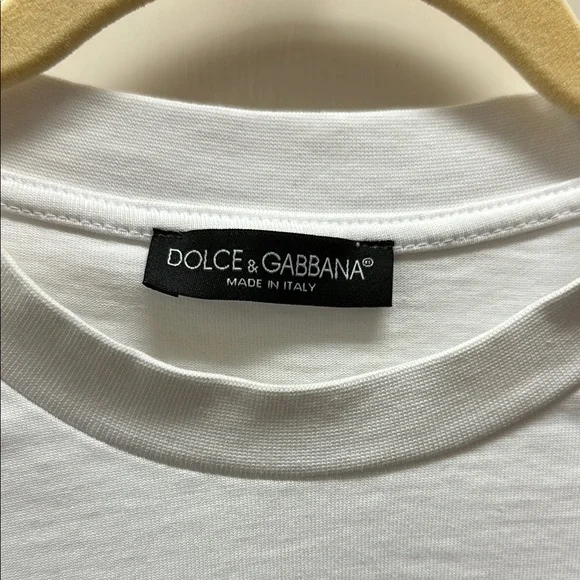 Dolce & Gabbana White Graffiti Tee with Multicolor Accents medium - Picture 2 of 7